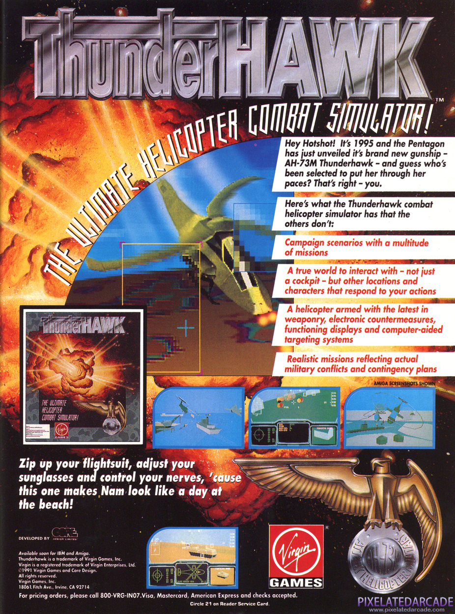 Thunderhawk Advertisement: January 1992 magazine ad