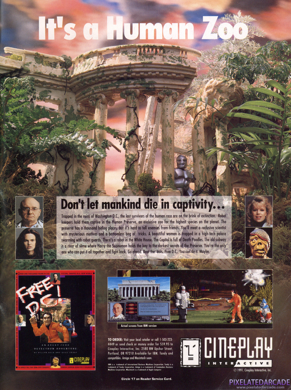 Free D.C! Advertisement: January 1992 magazine ad