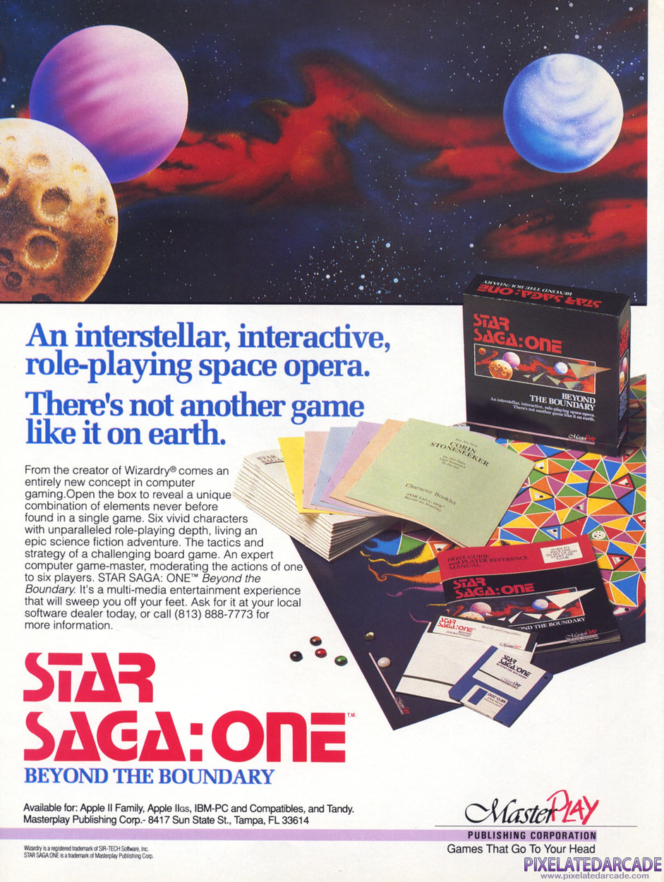 Star Saga: One - Beyond the Boundary Advertisement: August 1988 magazine ad