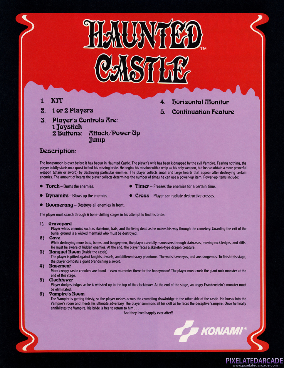 Haunted Castle Advertisement: Haunted Castle flyer - Back