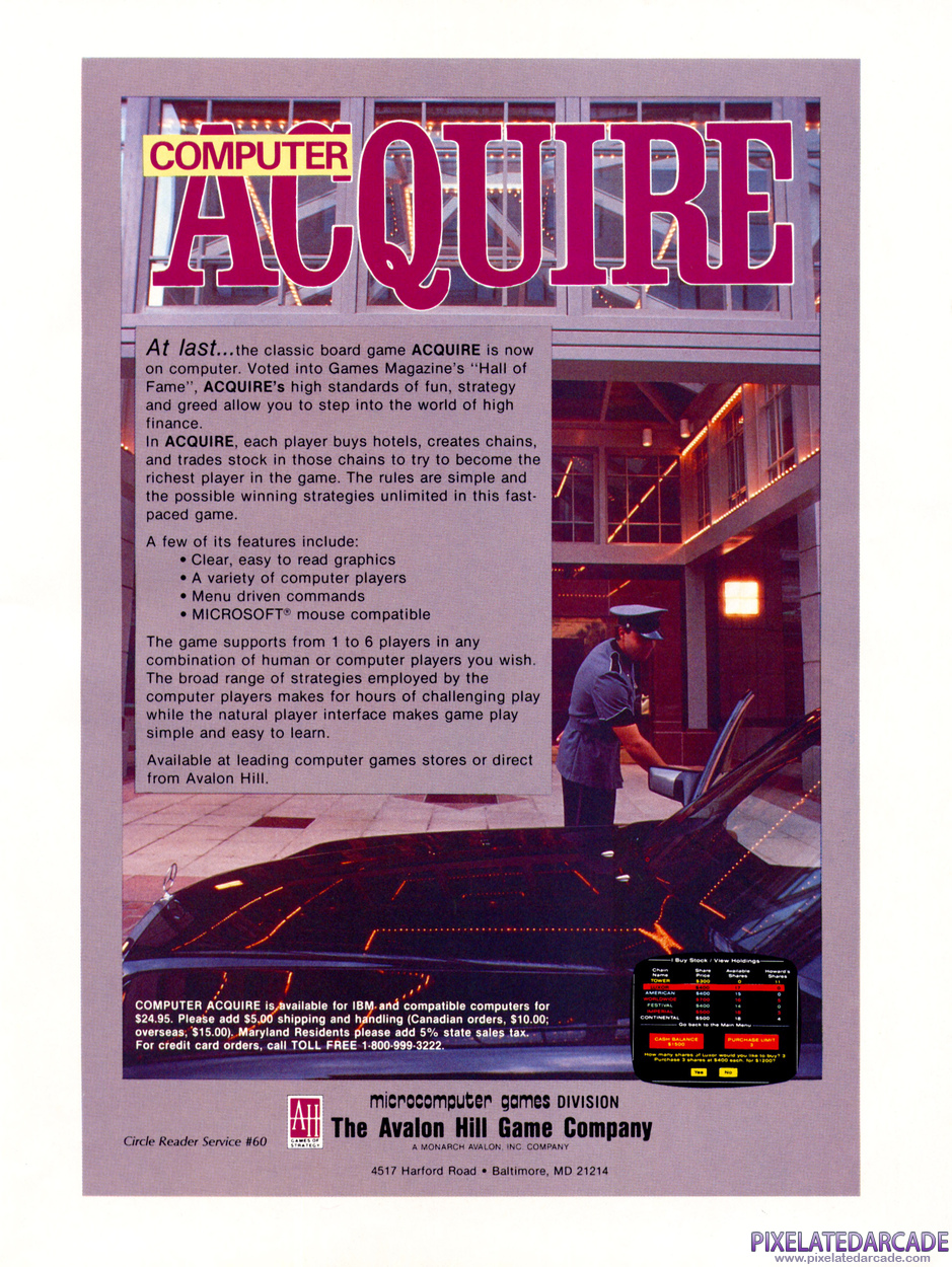 Computer Acquire Advertisement: April 1992 magazine ad