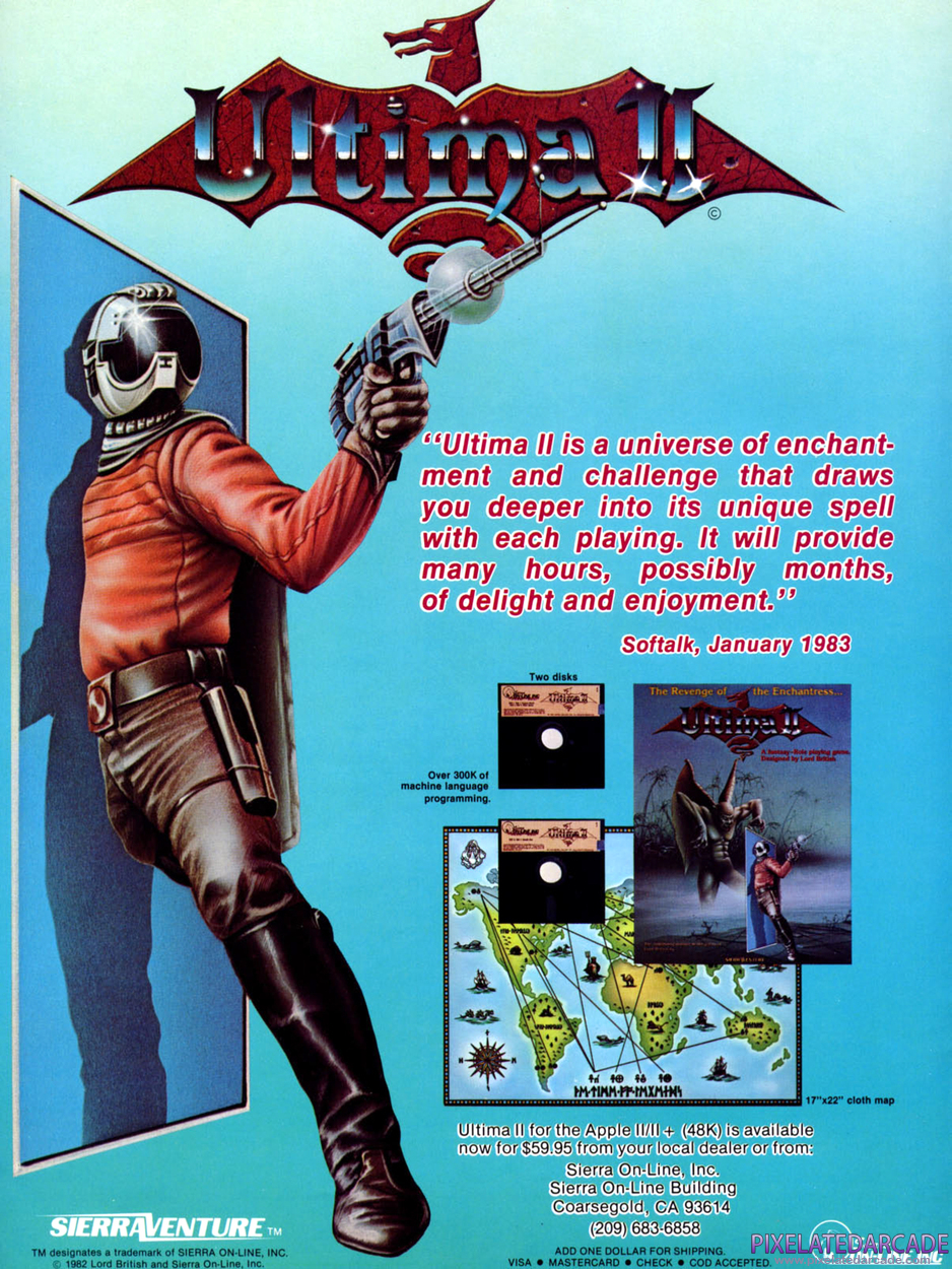Ultima II: The Revenge of the Enchantress... Advertisement: March - April 1983 magazine ad