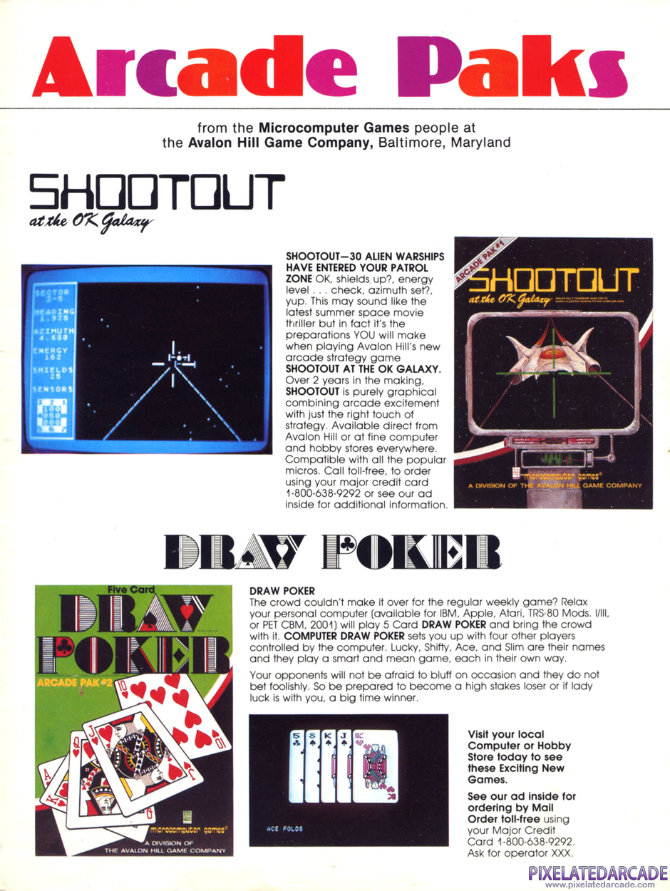 Five Card Draw Poker Advertisement: September 1982 magazine ad