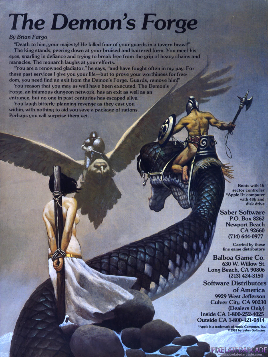 The Demon's Forge Advertisement: September - October 1982 magazine ad