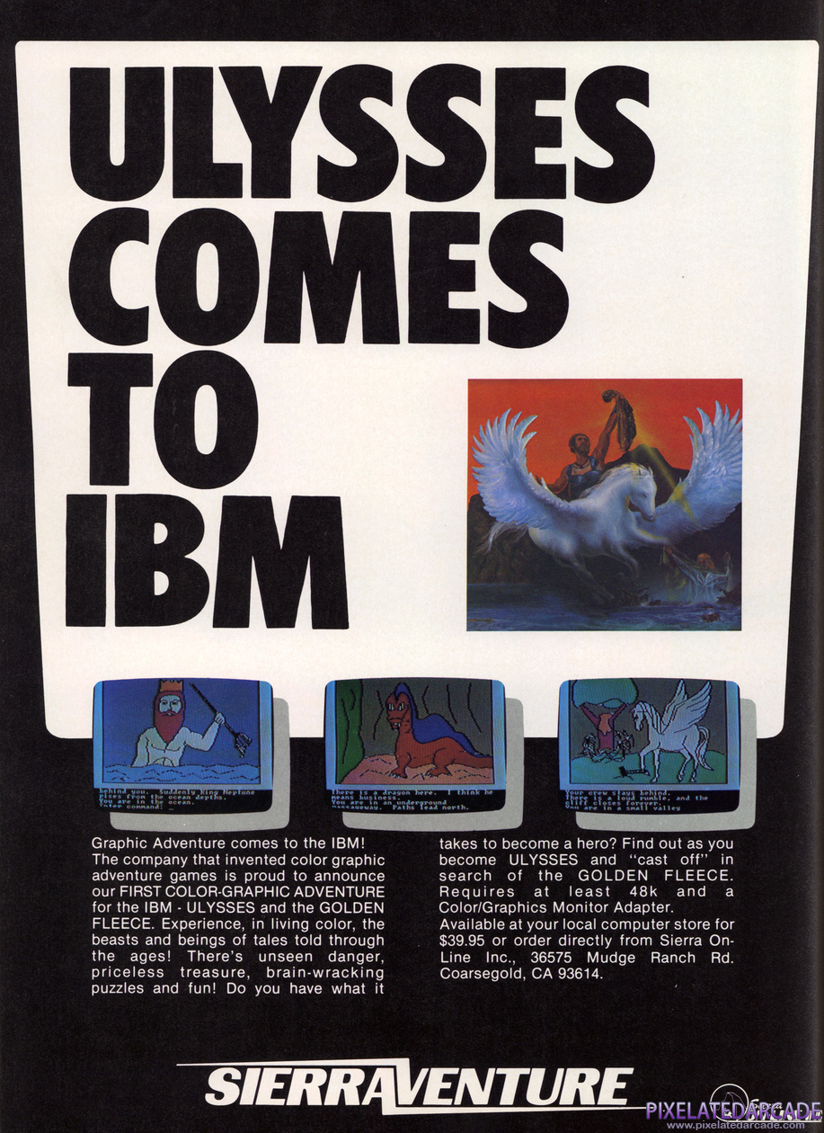 Hi-Res Adventure #4: Ulysses and the Golden Fleece Advertisement: December 1982 magazine ad