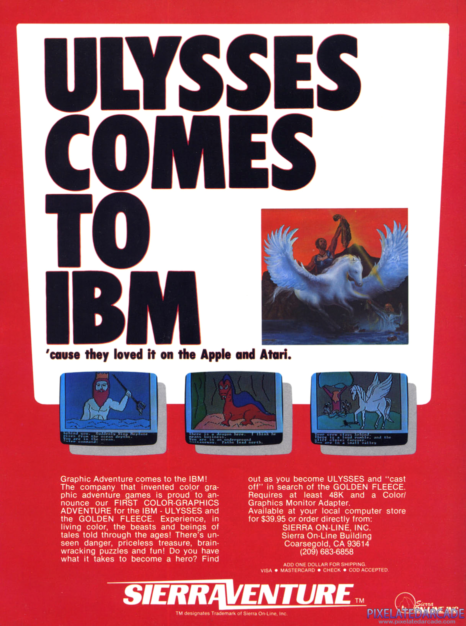 Hi-Res Adventure #4: Ulysses and the Golden Fleece Advertisement: January 1983 magazine ad Hi-Res Adventure #4: Ulysses and the Golden Fleece Advertisement: January 1983 magazine ad