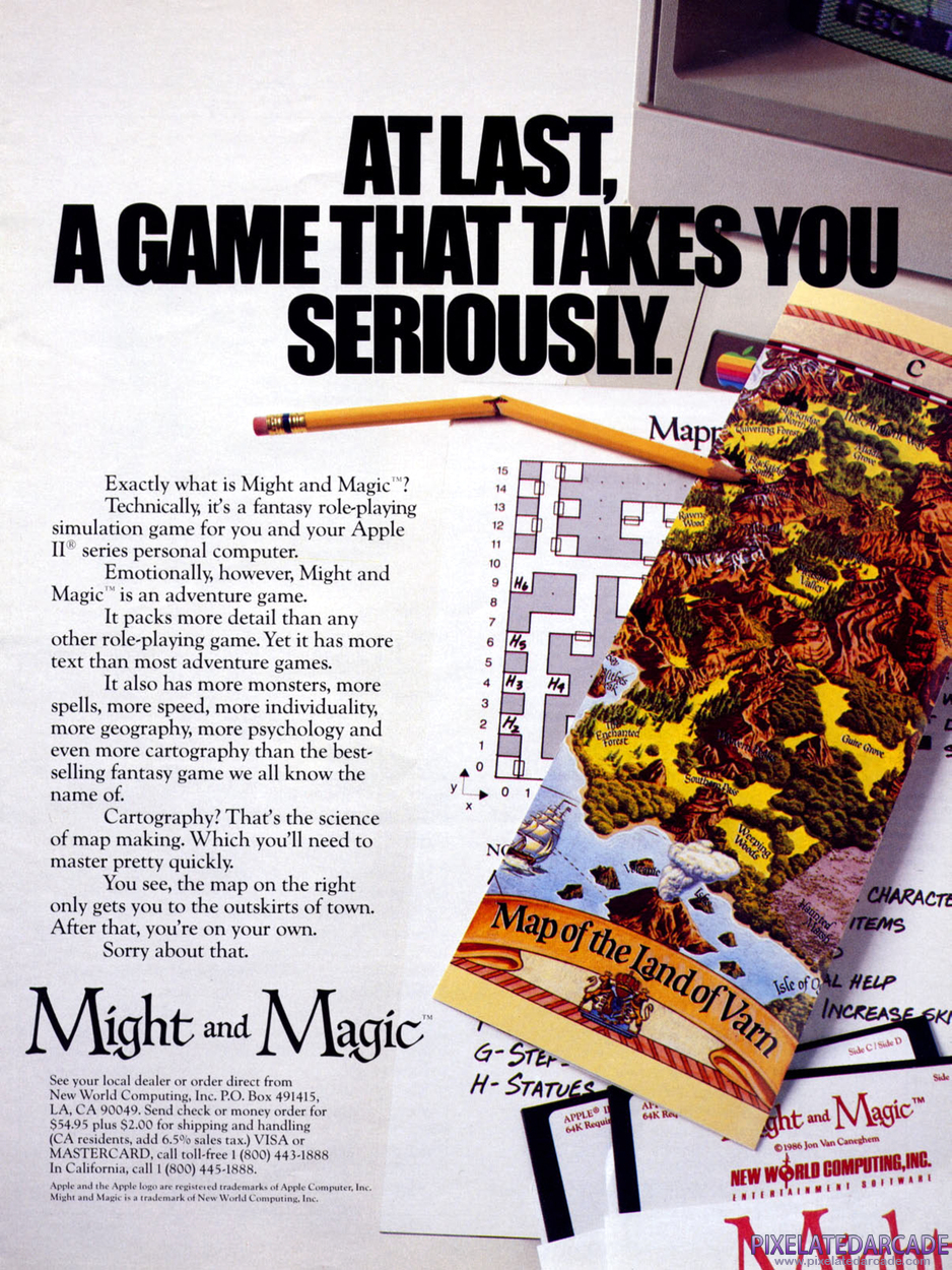 Might and Magic: Book One - Secret of the Inner Sanctum Advertisement: December 1986 magazine ad Might and Magic: Book One - Secret of the Inner Sanctum Advertisement: December 1986 magazine ad