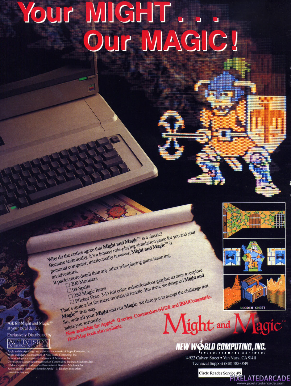 Might and Magic: Book One - Secret of the Inner Sanctum Advertisement: November 1987 magazine ad Might and Magic: Book One - Secret of the Inner Sanctum Advertisement: November 1987 magazine ad