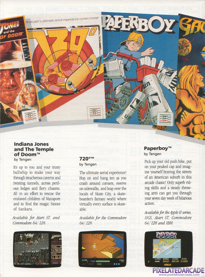 Paperboy Advertisement: Paperboy in the Mindscape product catalog