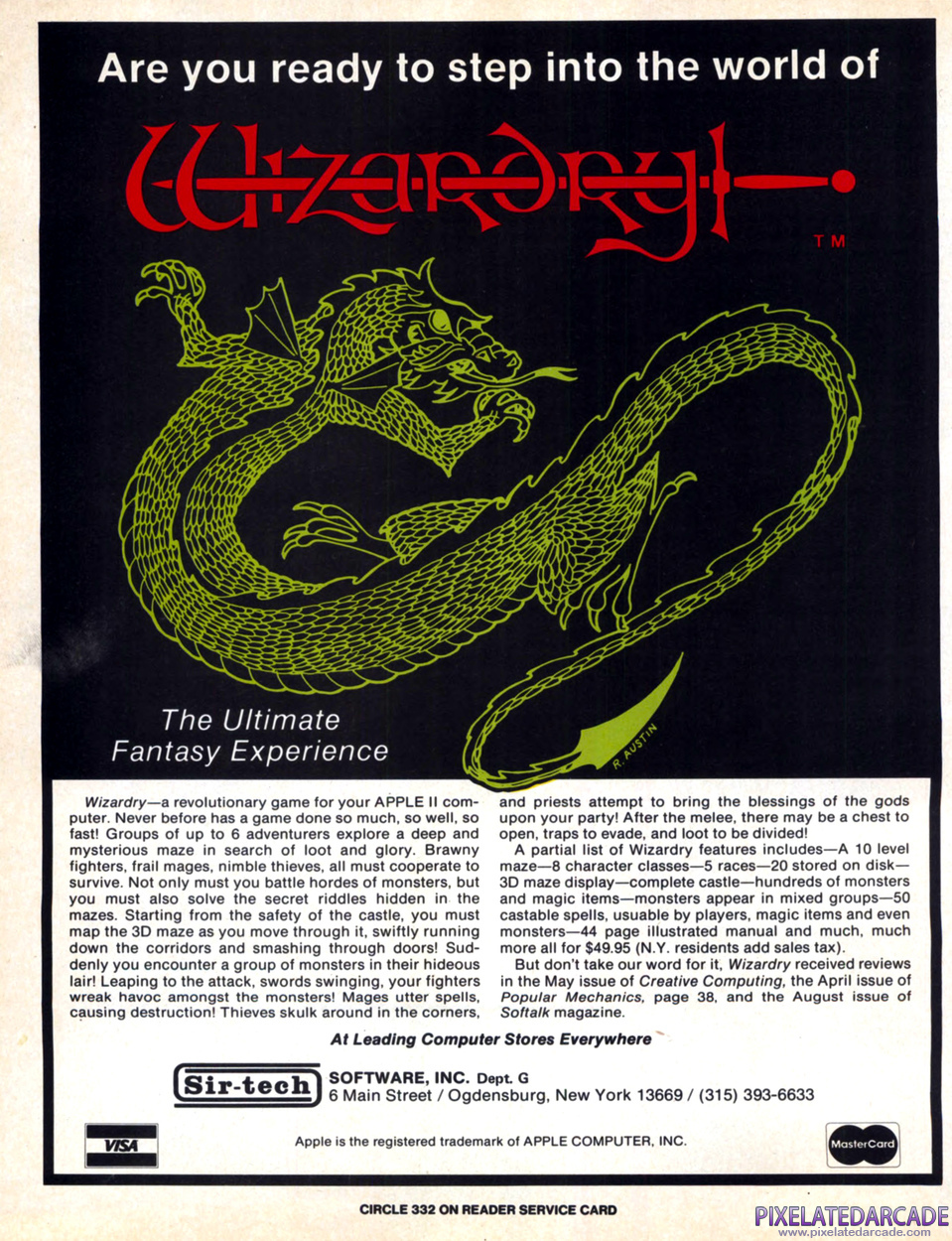 Wizardry: Proving Grounds of the Mad Overlord Advertisement: January 1982 magazine ad Wizardry: Proving Grounds of the Mad Overlord Advertisement: January 1982 magazine ad