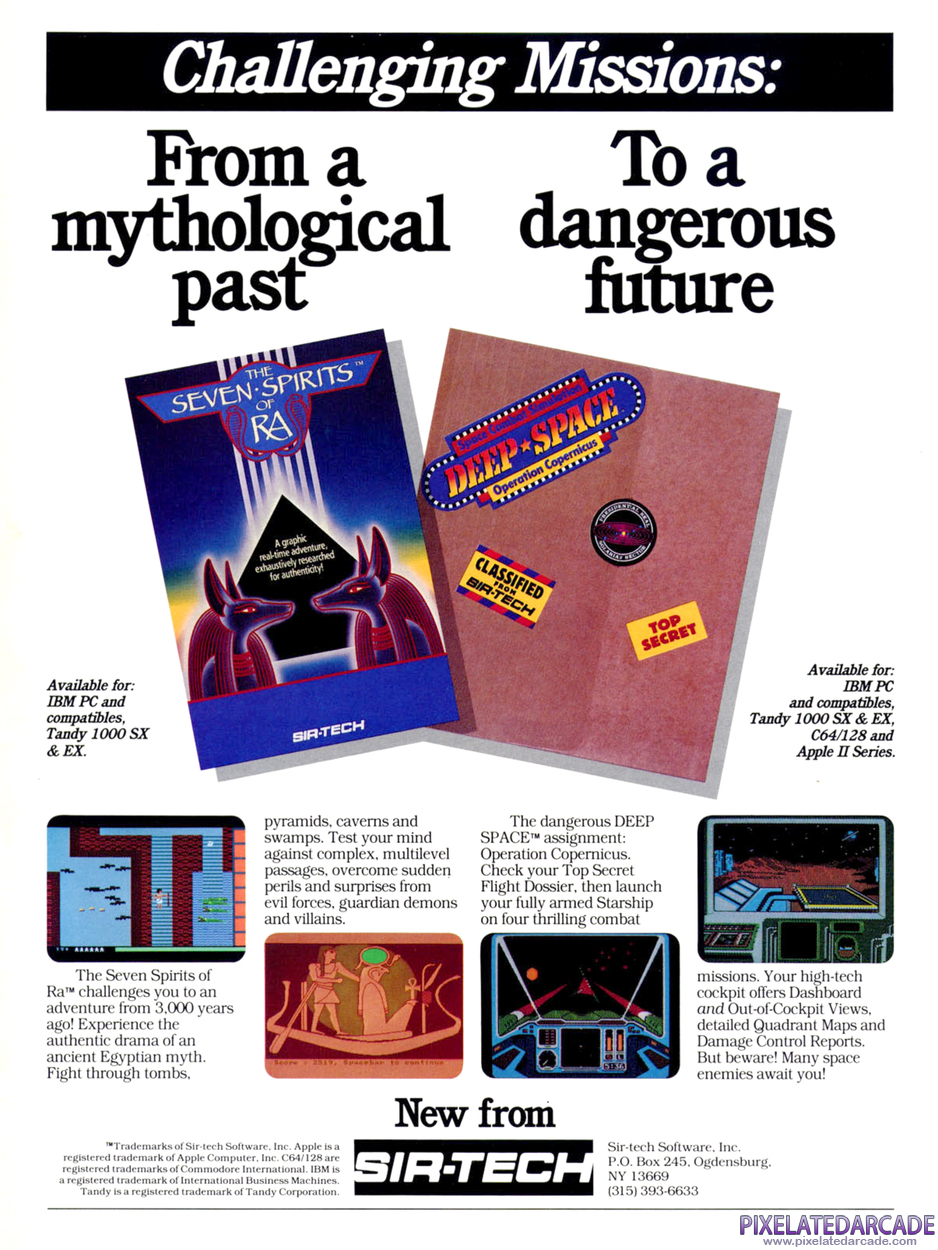Deep Space: Operation Copernicus Advertisement: December 1987 magazine ad