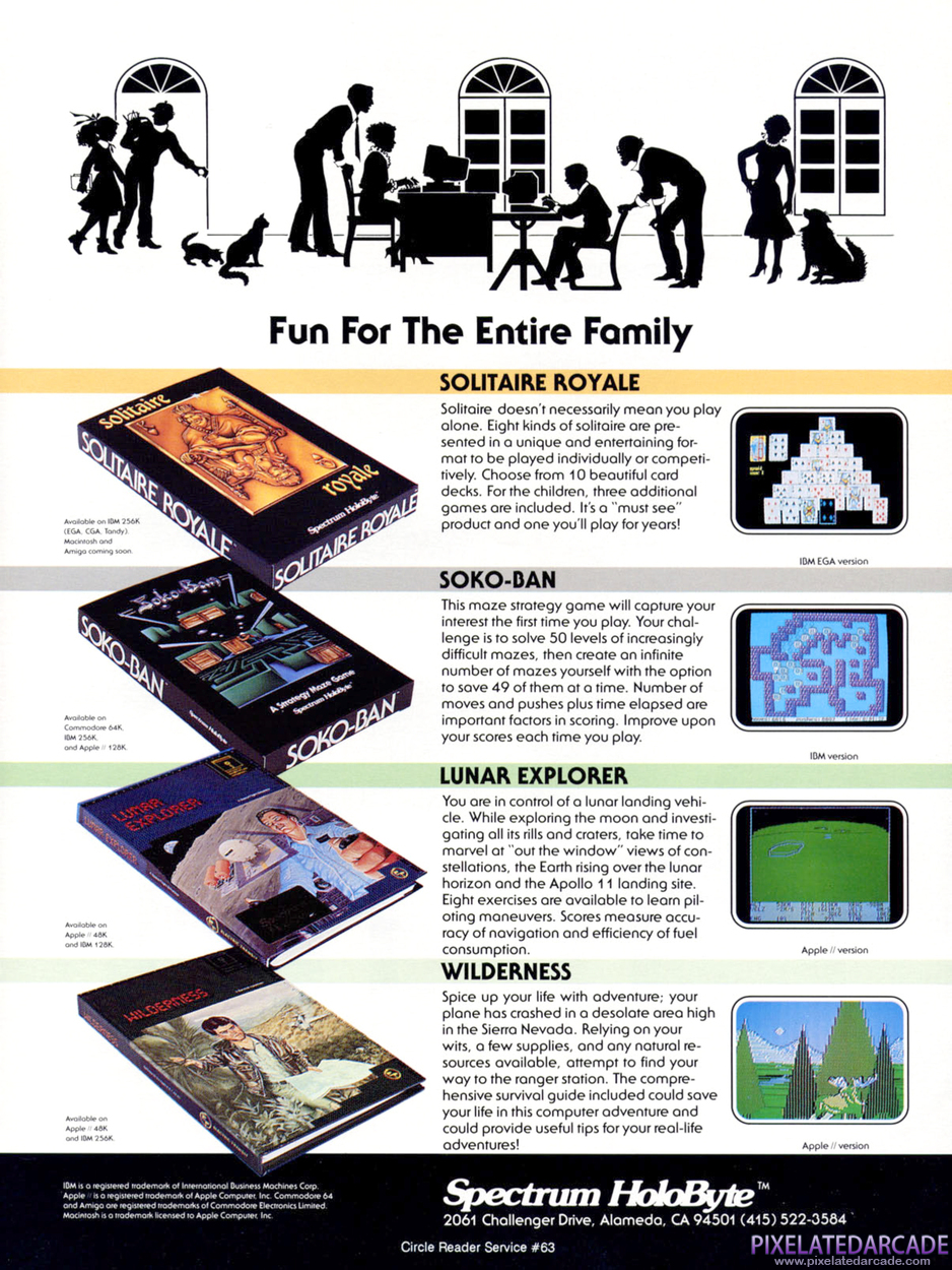 Lunar Explorer: A Space Flight Simulator Advertisement: December 1987 magazine ad