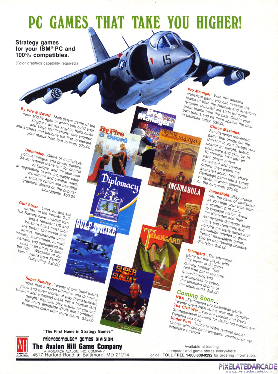 By Fire & Sword Advertisement: January 1988 magazine ad