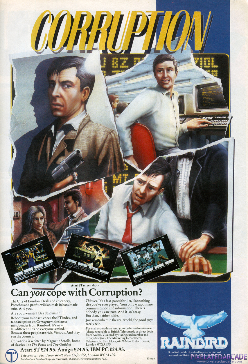 Corruption Advertisement: August 1988 magazine ad