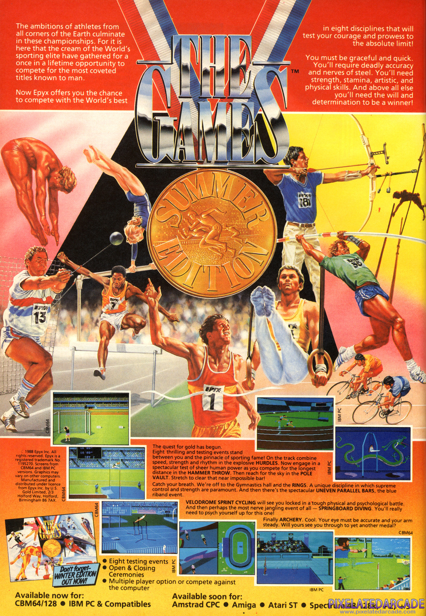 The Games: Summer Edition Advertisement: January 1989 magazine ad
