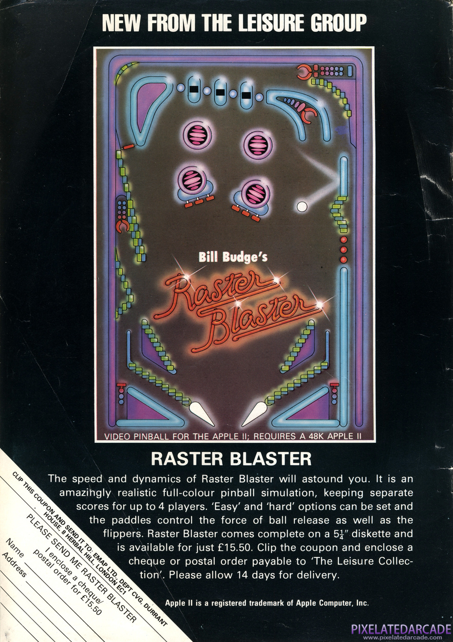 Raster Blaster Advertisement: December 1981 magazine ad