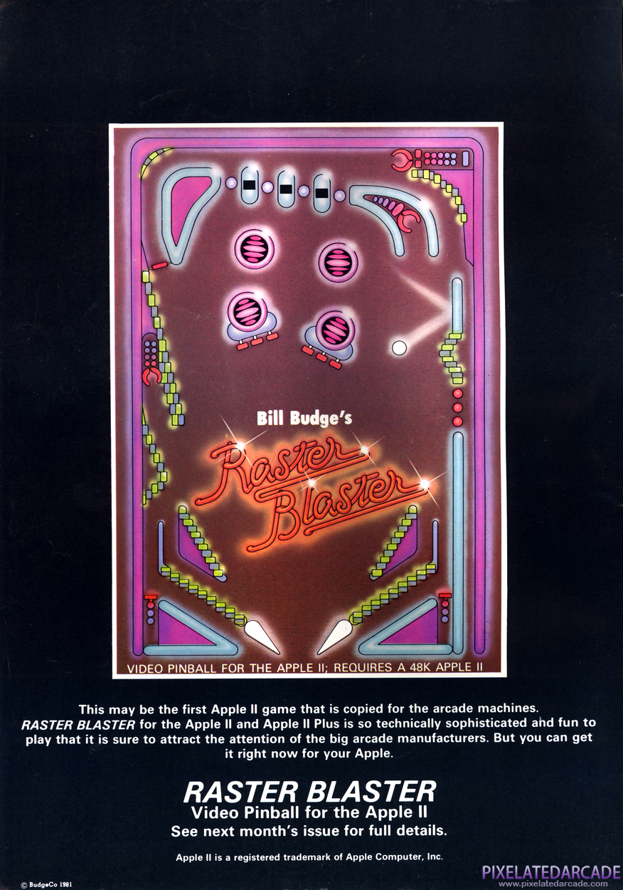 Raster Blaster Advertisement: November 1981 magazine ad