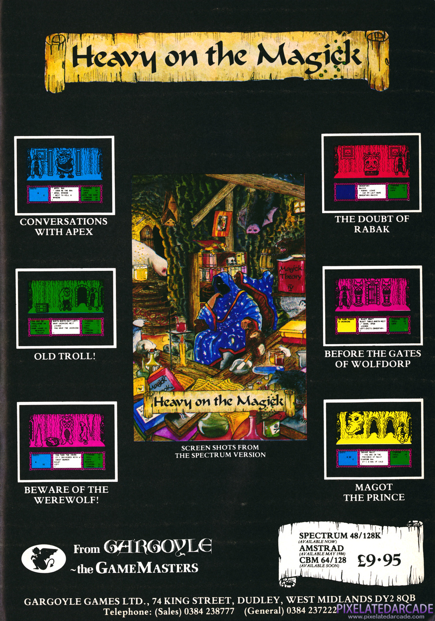 Heavy on the Magick Advertisement: June 1986 magazine ad