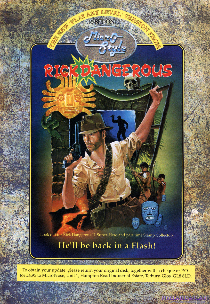 Rick Dangerous Advertisement: July 1990 magazine ad