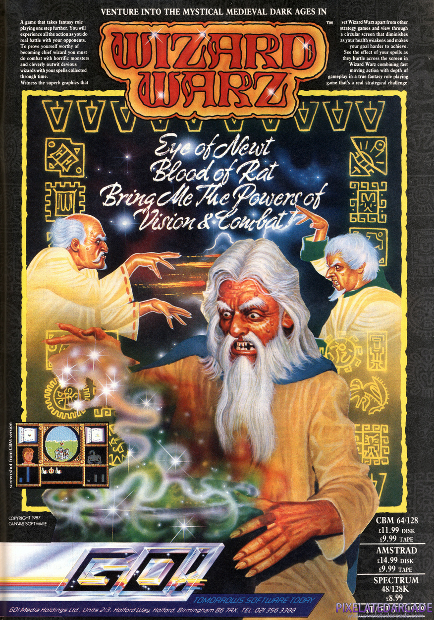 Wizard Warz Advertisement: July 1988 magazine ad