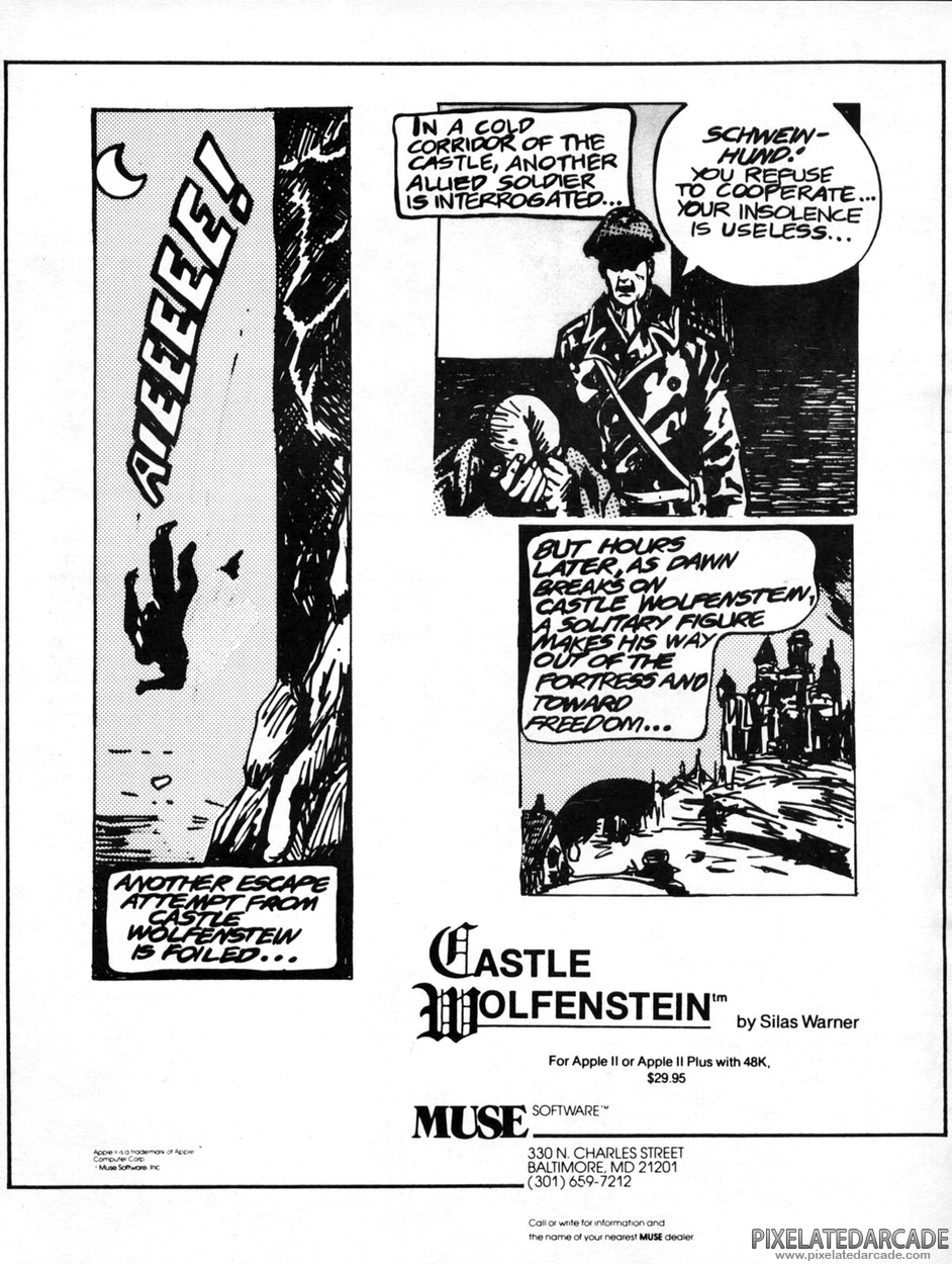 Castle Wolfenstein Advertisement: January - February 1982 magazine ad