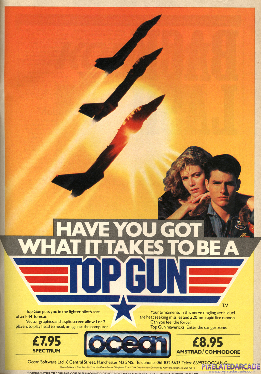 Top Gun Advertisement: December 1986 magazine ad