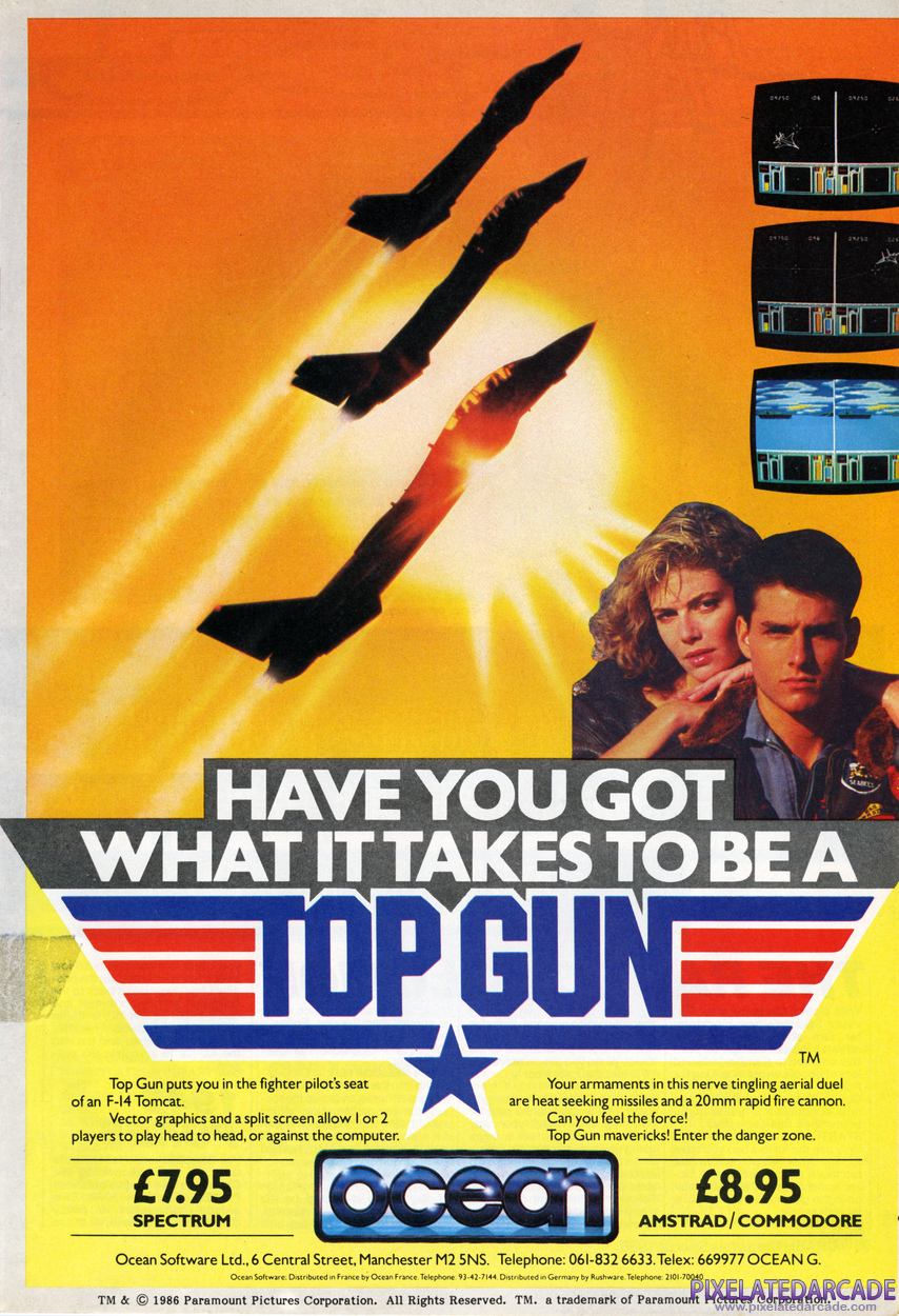 Top Gun Advertisement: January 1987 magazine ad