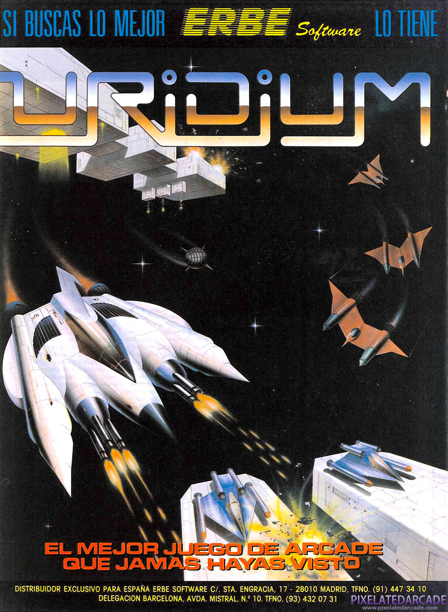 Uridium Advertisement: November 1986 magazine ad (Spanish)