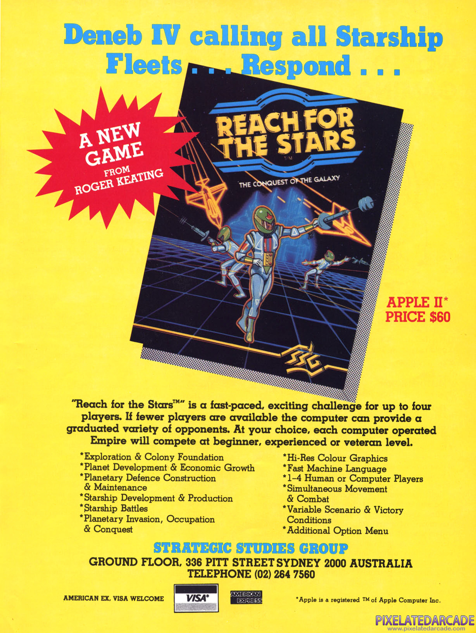 Reach for the Stars: The Conquest of the Galaxy - Third Edition Advertisement: July - August 1983 magazine ad Reach for the Stars: The Conquest of the Galaxy - Third Edition Advertisement: July - August 1983 magazine ad