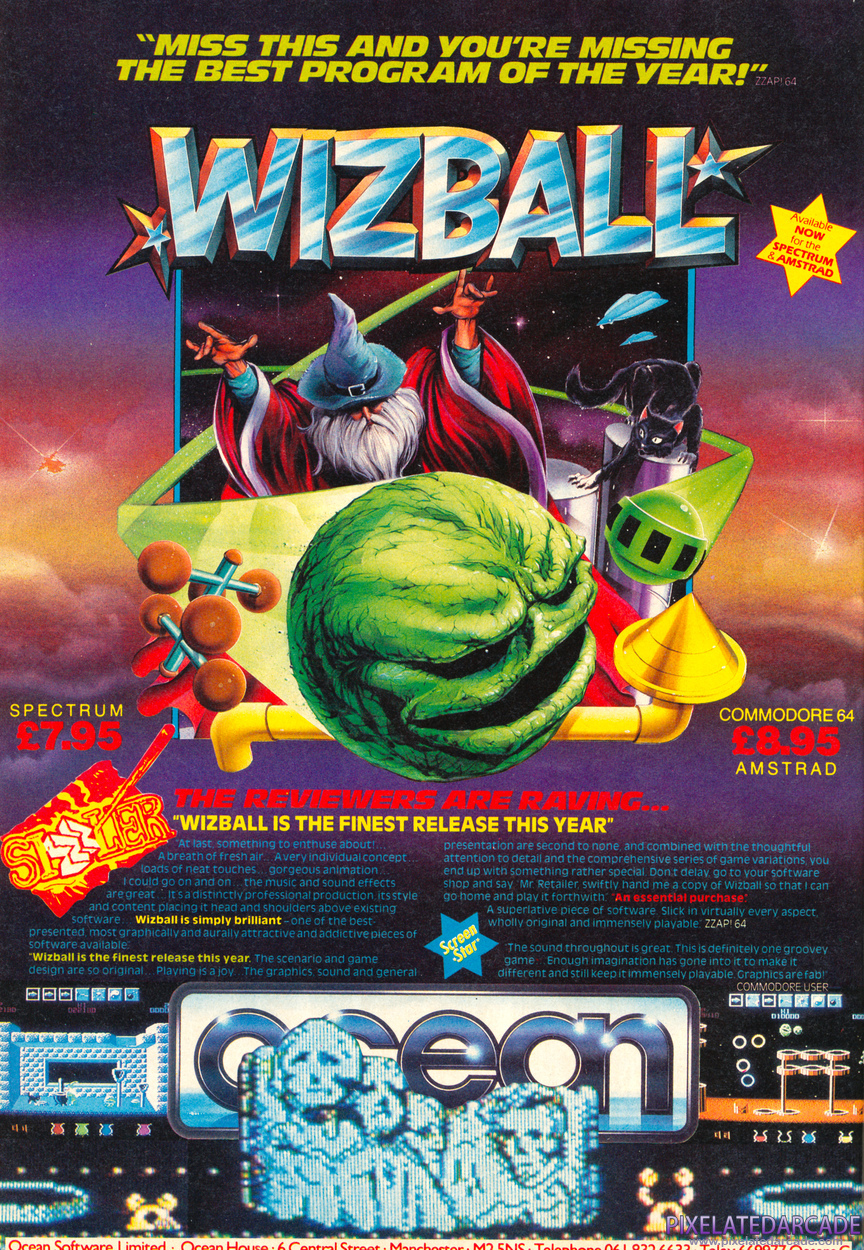 Wizball Advertisement: September 1987 magazine ad