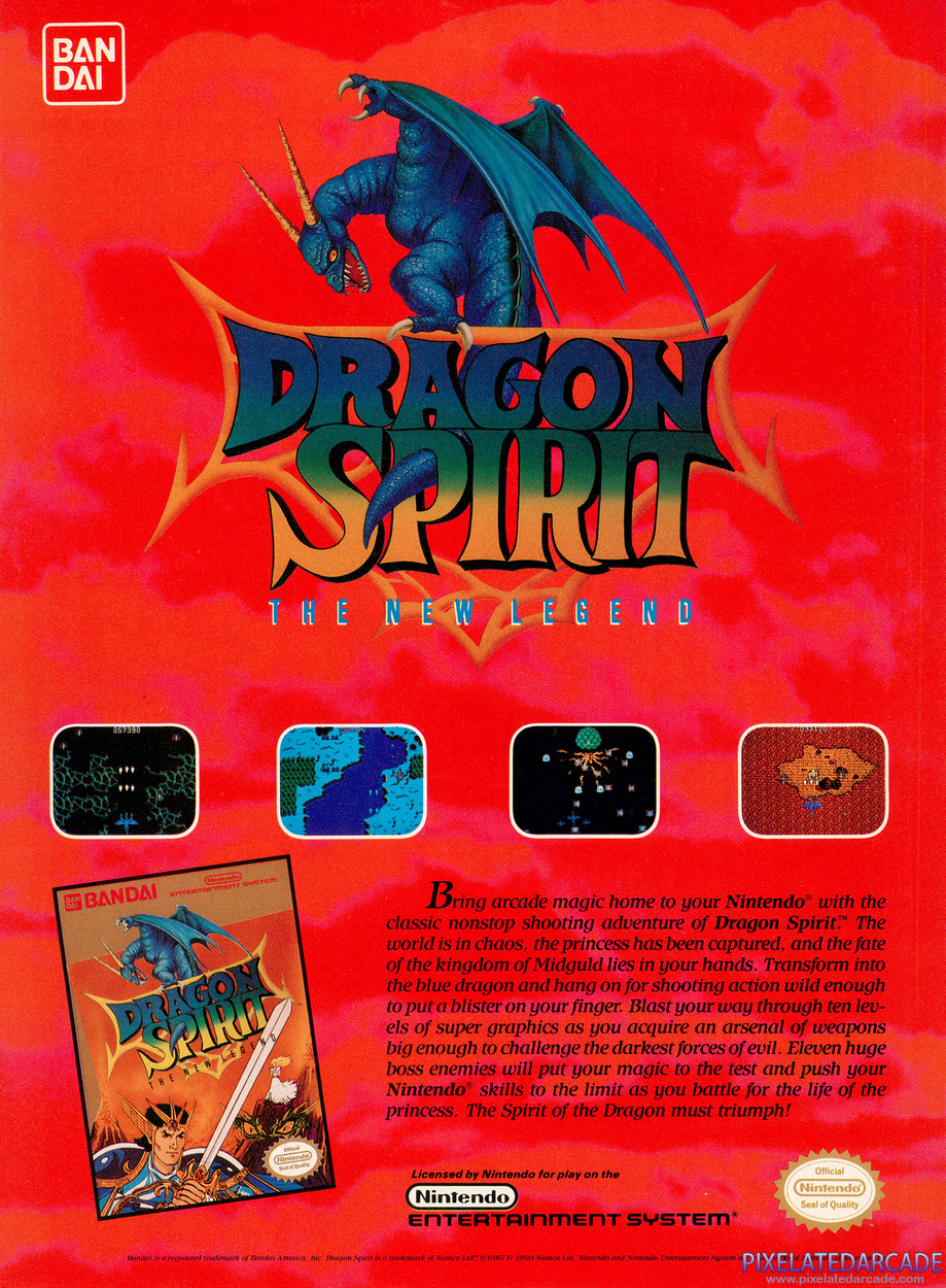 Dragon Spirit Advertisement: September 1990 magazine ad