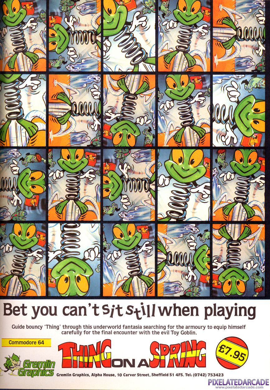 Thing on a Spring Advertisement: July 1985 magazine ad