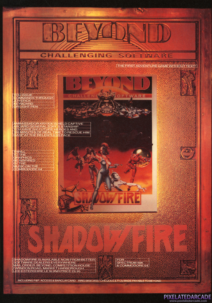 Shadowfire Advertisement: June 1985 magazine ad