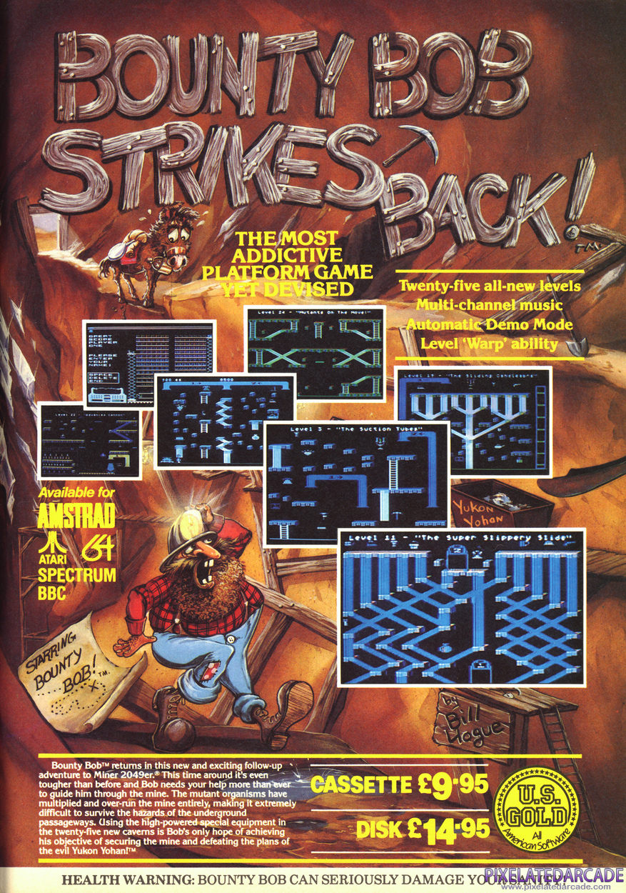 Bounty Bob Strikes Back! Advertisement: June 1985 magazine ad