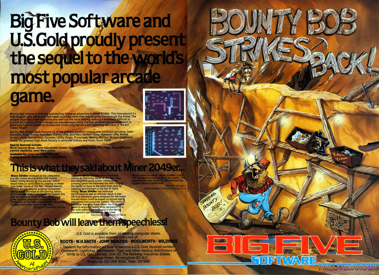 Bounty Bob Strikes Back! Advertisement: May 1985 magazine ad