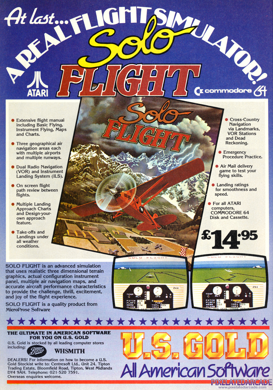Solo Flight Advertisement: May 1984 magazine ad