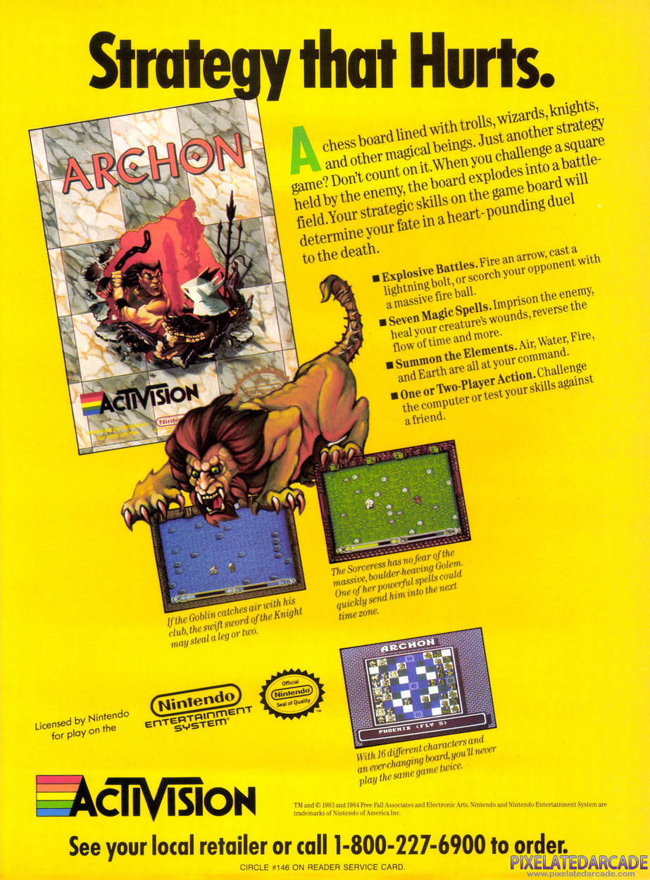 Archon: The Light and the Dark Advertisement: March 1990 magazine ad