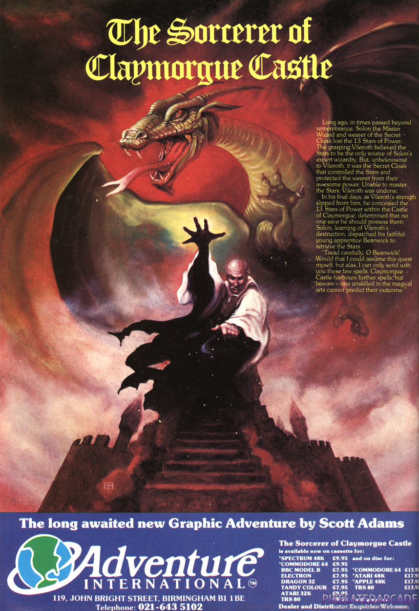 Sorcerer of Claymorgue Castle Advertisement: November 1984 magazine ad