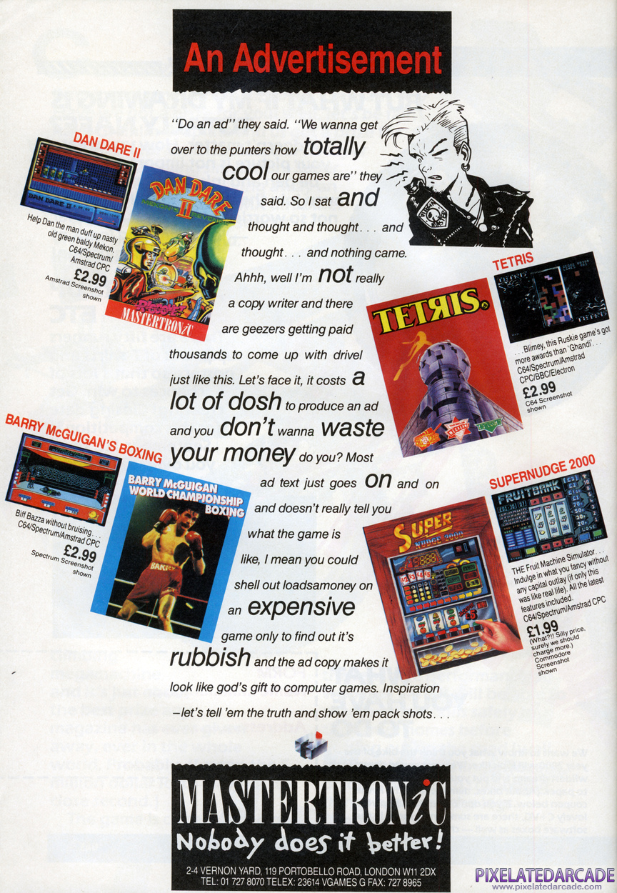 Tetris Advertisement: July 1989 magazine ad