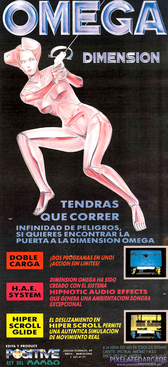 Omega Dimension Advertisement: November 1989 magazine ad