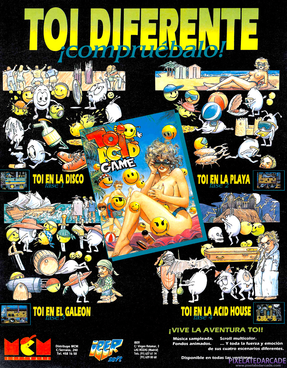Toi Acid Game Advertisement: October 1989 magazine ad