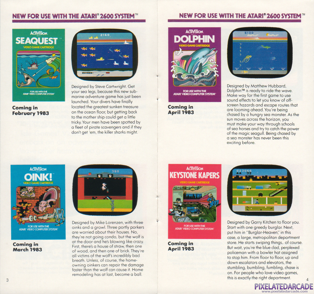 Keystone Kapers Advertisement: Activision Winter/Spring 1983 product catalog