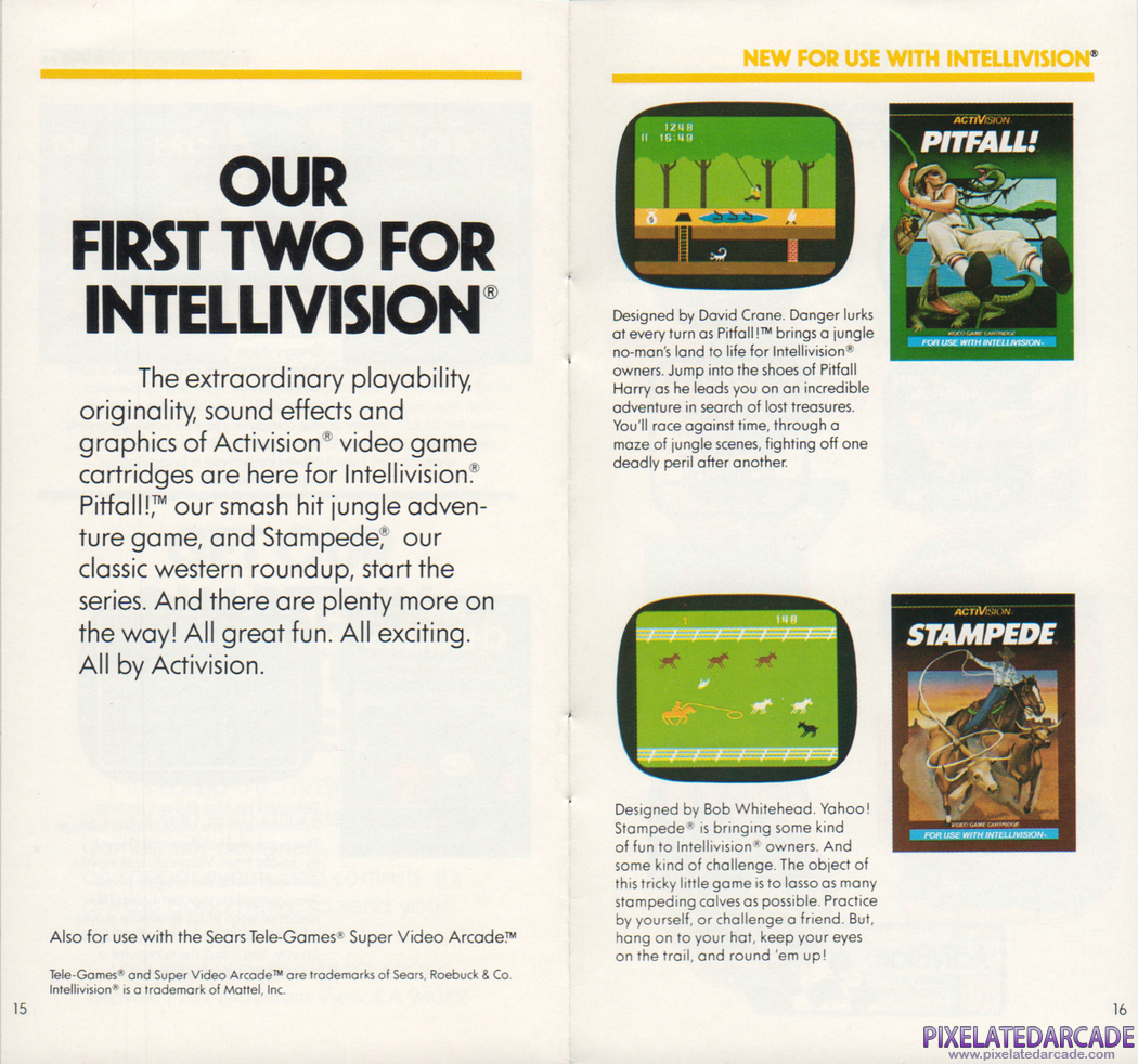 Stampede Advertisement: Activision Winter/Spring 1983 product catalog