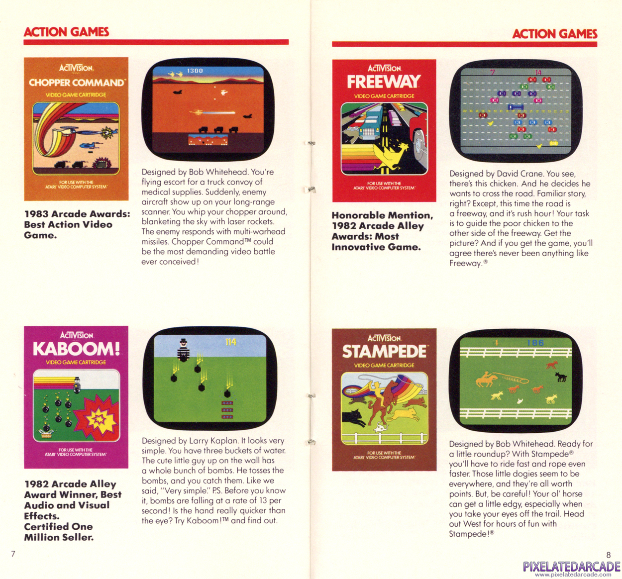 Stampede Advertisement: Activision Winter/Spring 1983 product catalog