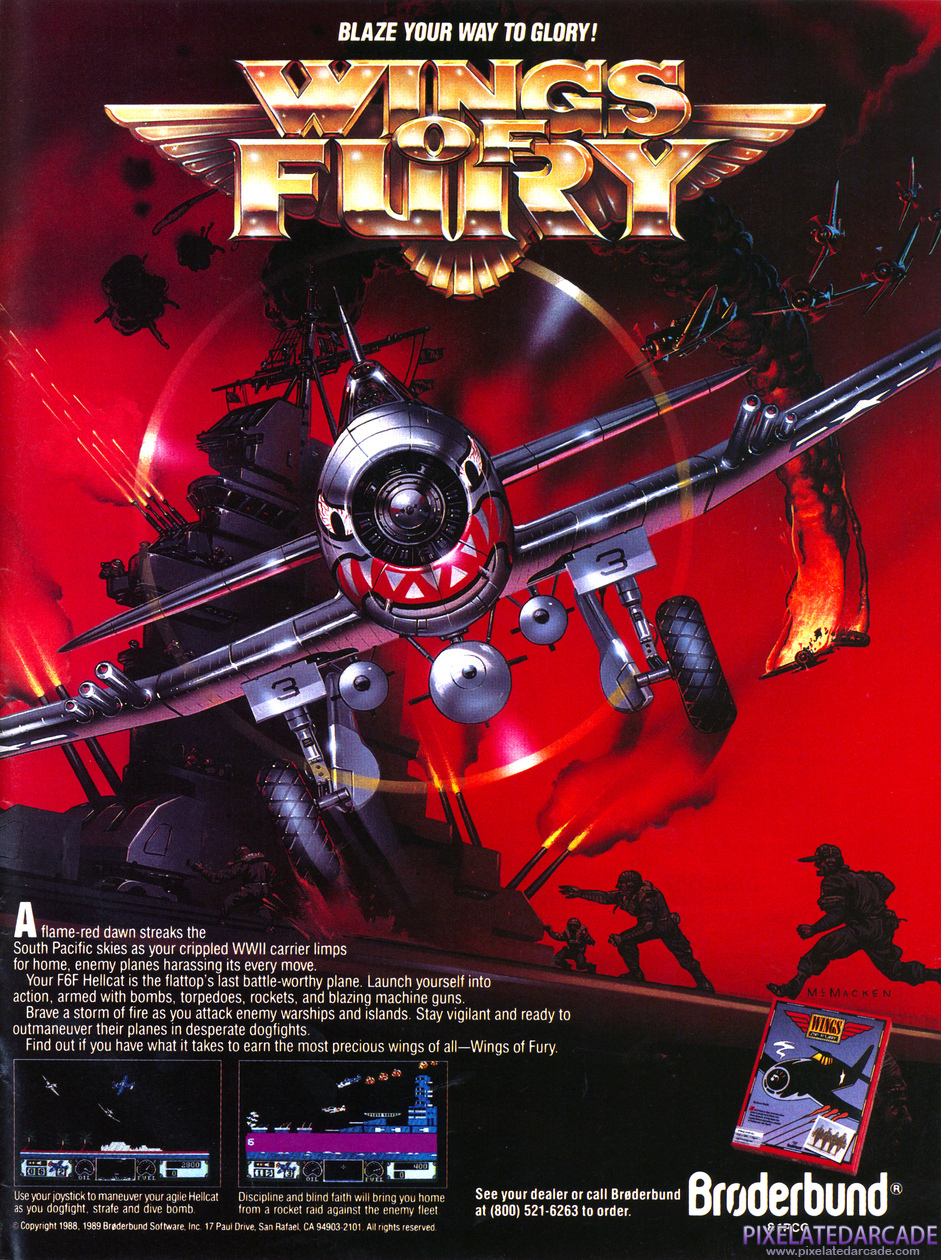 Wings of Fury Advertisement: April 1990 magazine ad