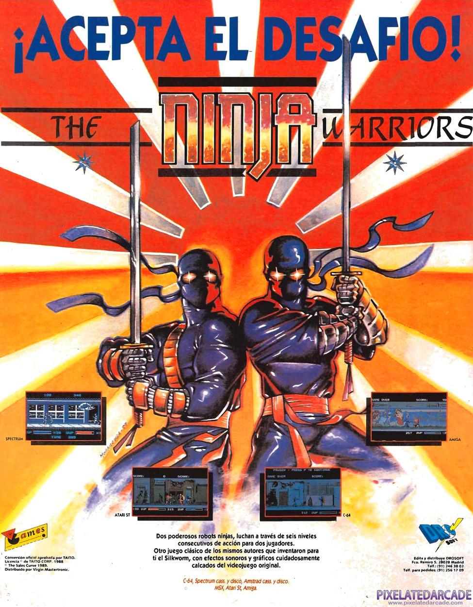 The Ninja Warriors Advertisement: March 1990 magazine ad