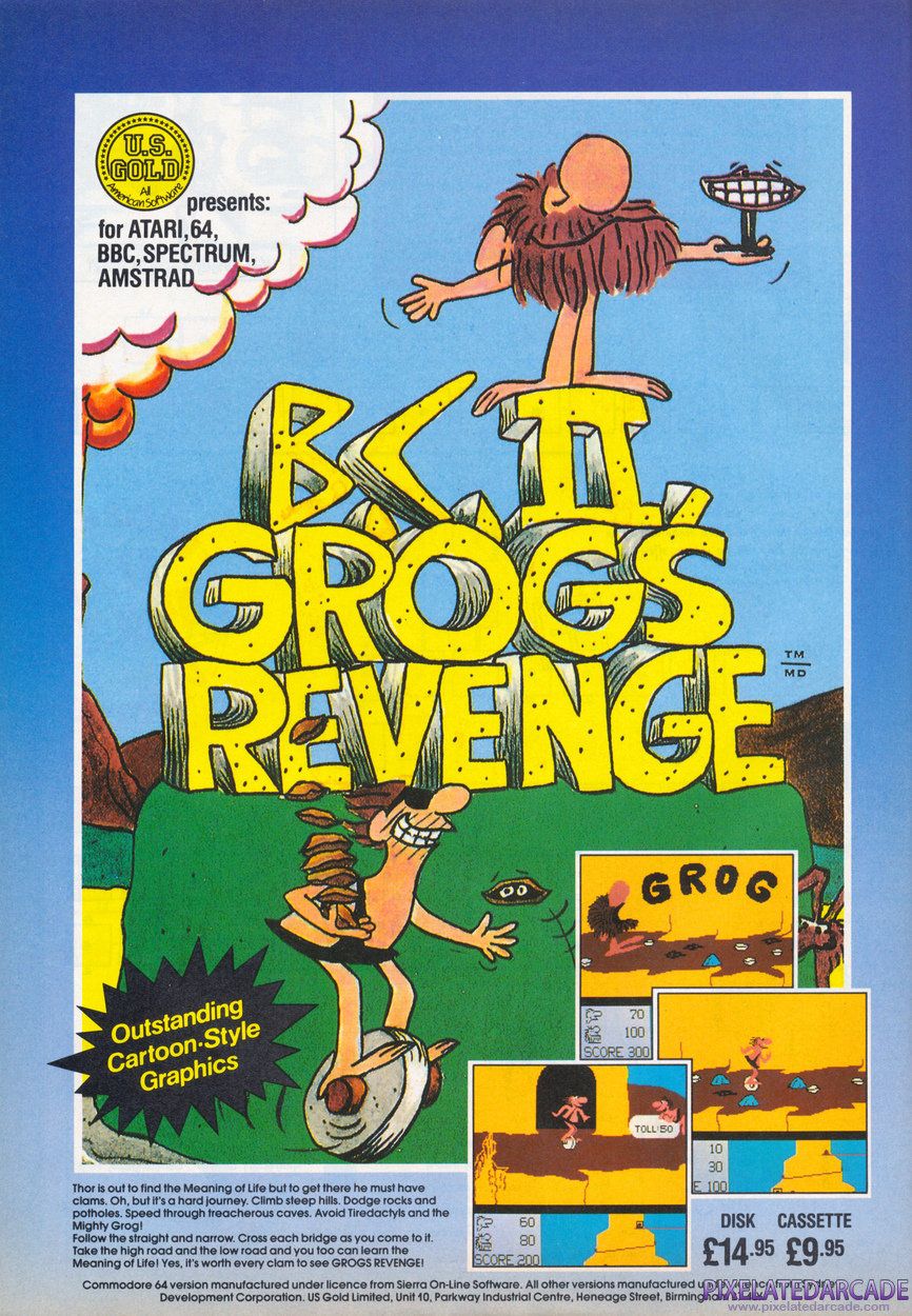 B.C. II: Grog's Revenge Advertisement: July 1985 magazine ad