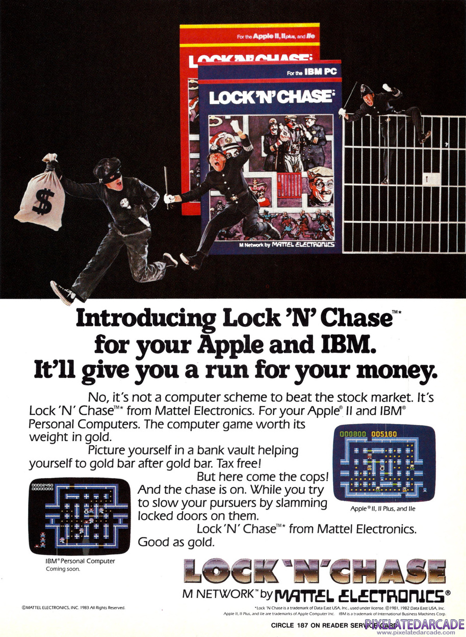 Lock 'n' Chase Advertisement: September 1983 magazine ad