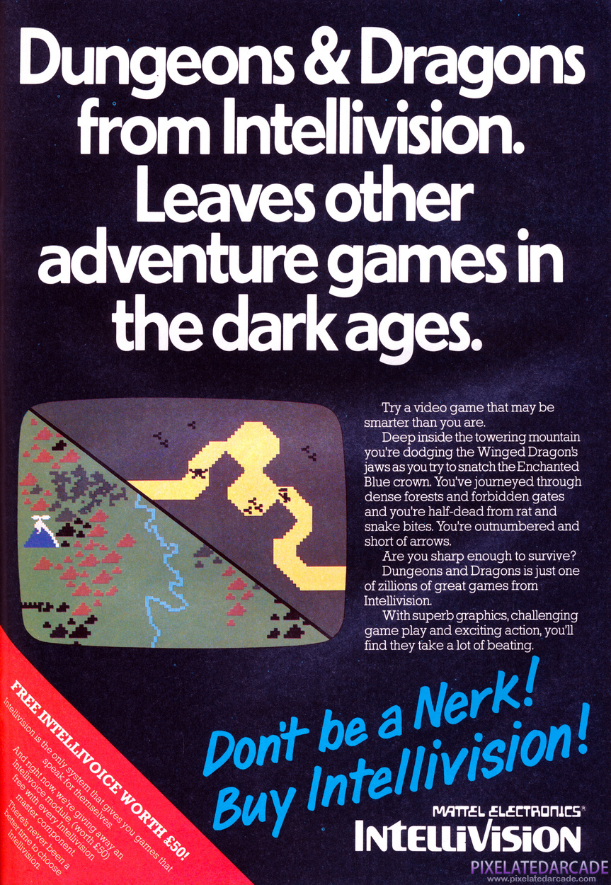 Advanced Dungeons & Dragons Cartridge Advertisement: November 1983 magazine ad