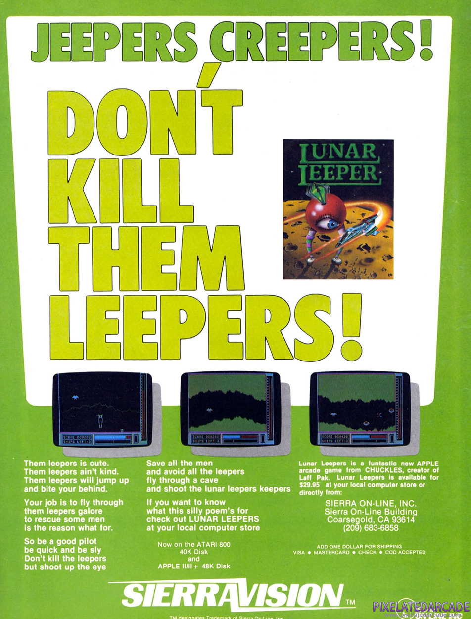Lunar Leeper Advertisement: January 1983 magazine ad
